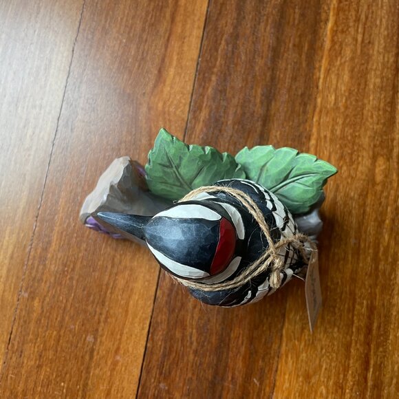 NEW Jim Shore "Nature's Drummer" Downy Woodpecker Bird Figurine - Picture 5 of 9